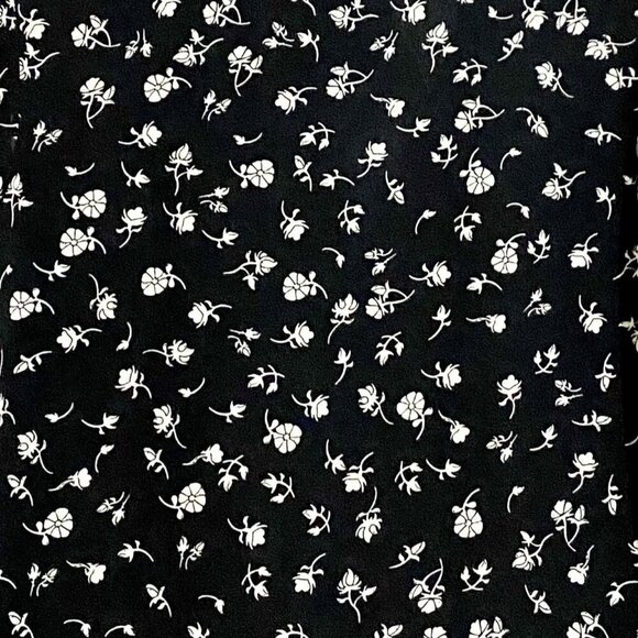 Wildfox Adore Black and White Floral Print Long Sleeve Dress, Size S - Picture 11 of 13